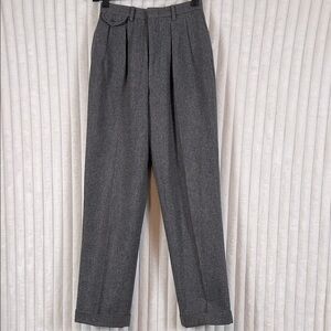 Vintage Ralph Lauren cuffed pleated high-rise wool pants size 6 runs small